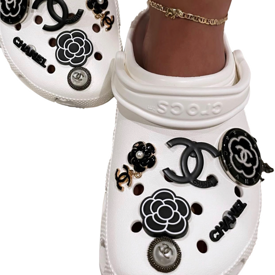 Custom White Crocs