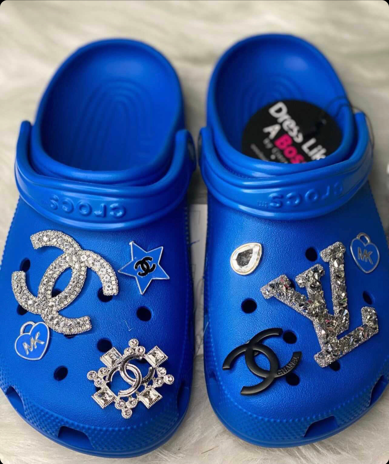 Custom Blue Luxury Crocs